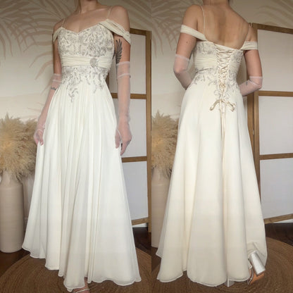 Amanda Wyatt ivory off shoulder wedding dress uk 10