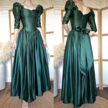 Pronuptia forest green evening dress uk 10