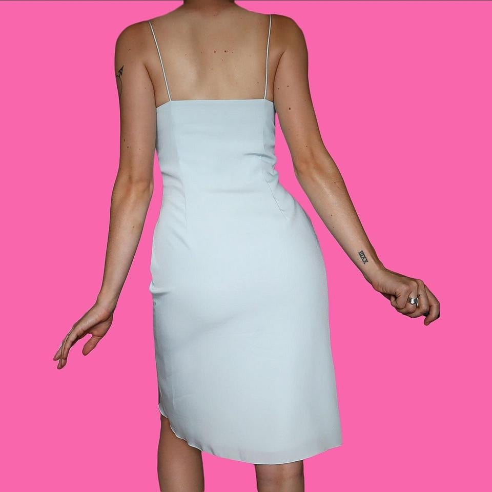 Dusk Baby Blue 2 Piece Dress & Shawl Jacket UK 10