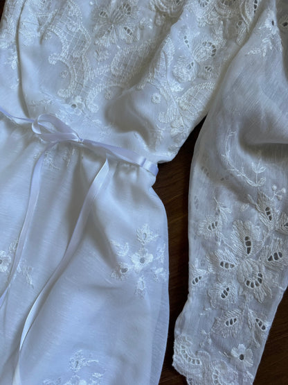 Pronuptia 70s long sleeve wedding dress uk 10