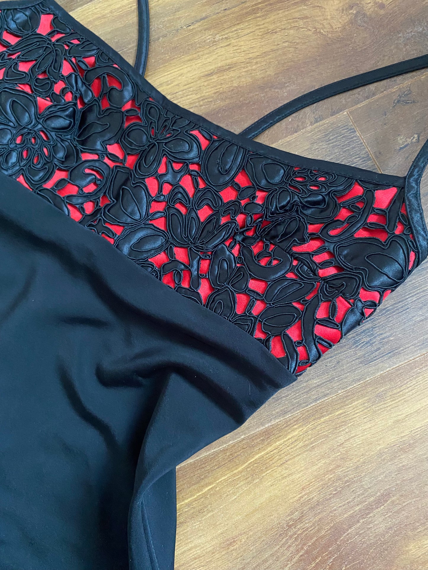 Tadashi black stretch evening dress uk 10