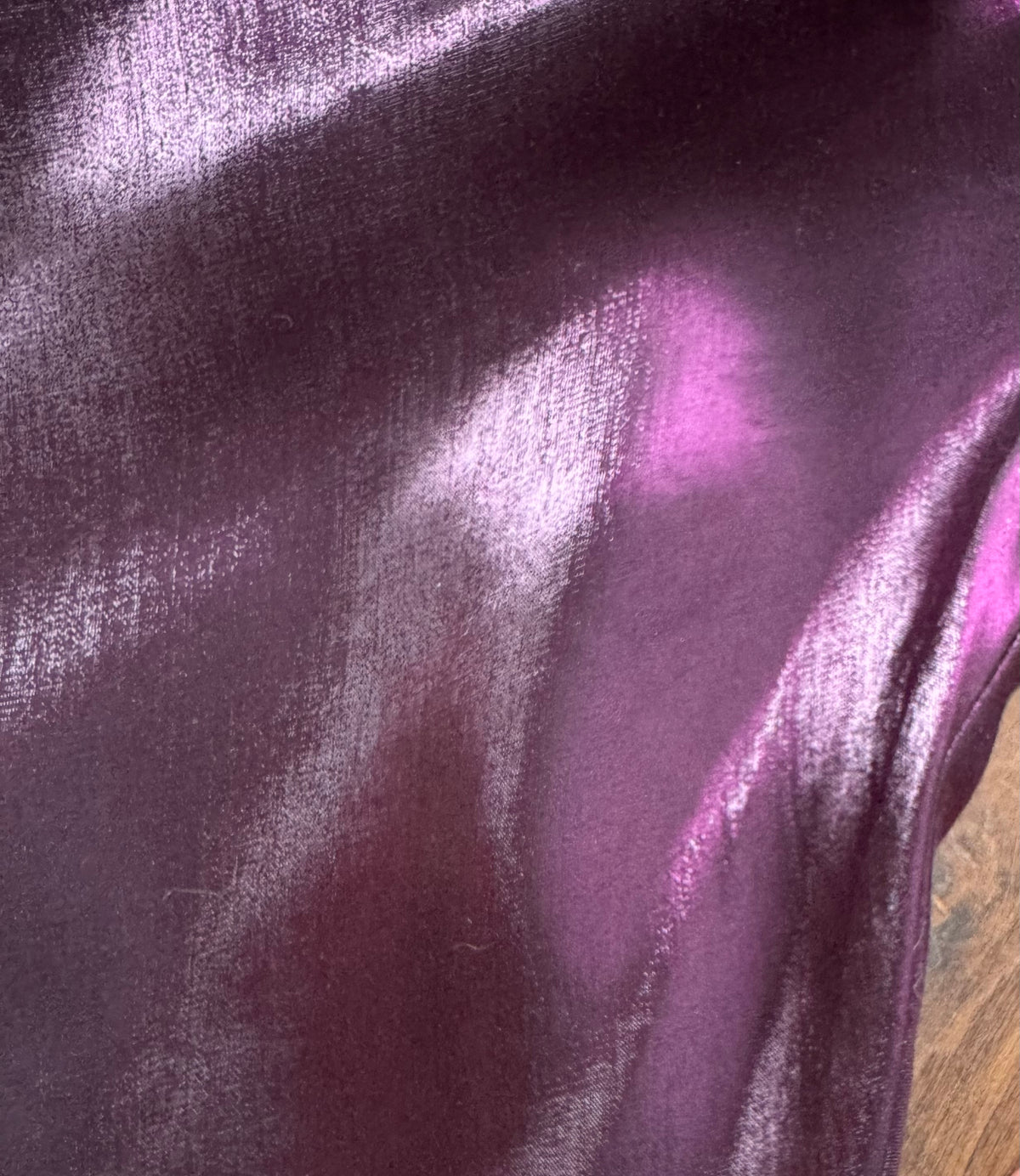 Purple satin & chiffon evening dress uk 16