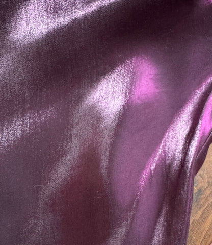 Purple satin & chiffon evening dress uk 16