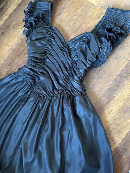 John Charles 80s black prom dress uk 12-14