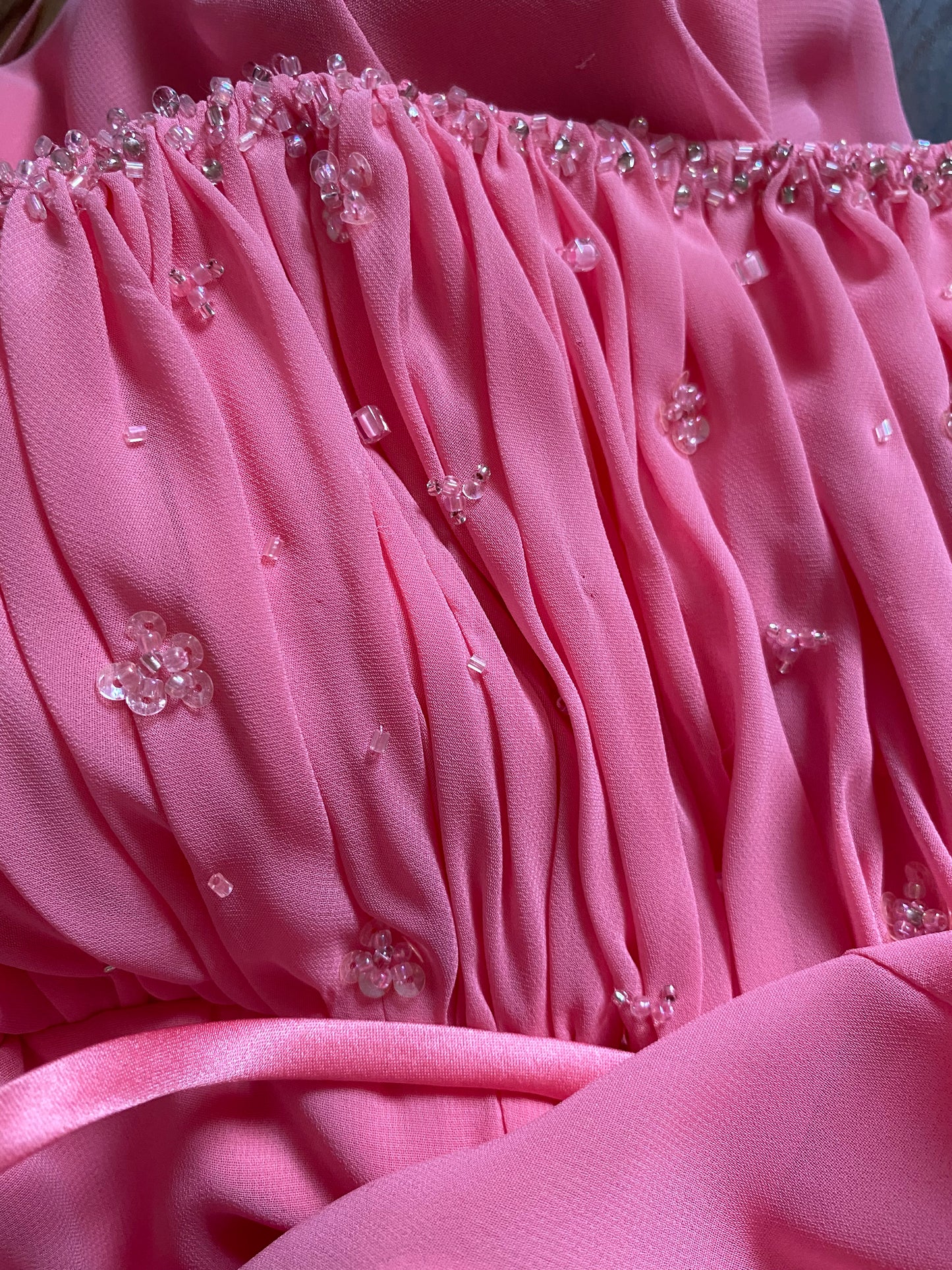 Bright coral Hilary Morgan evening gown UK 8