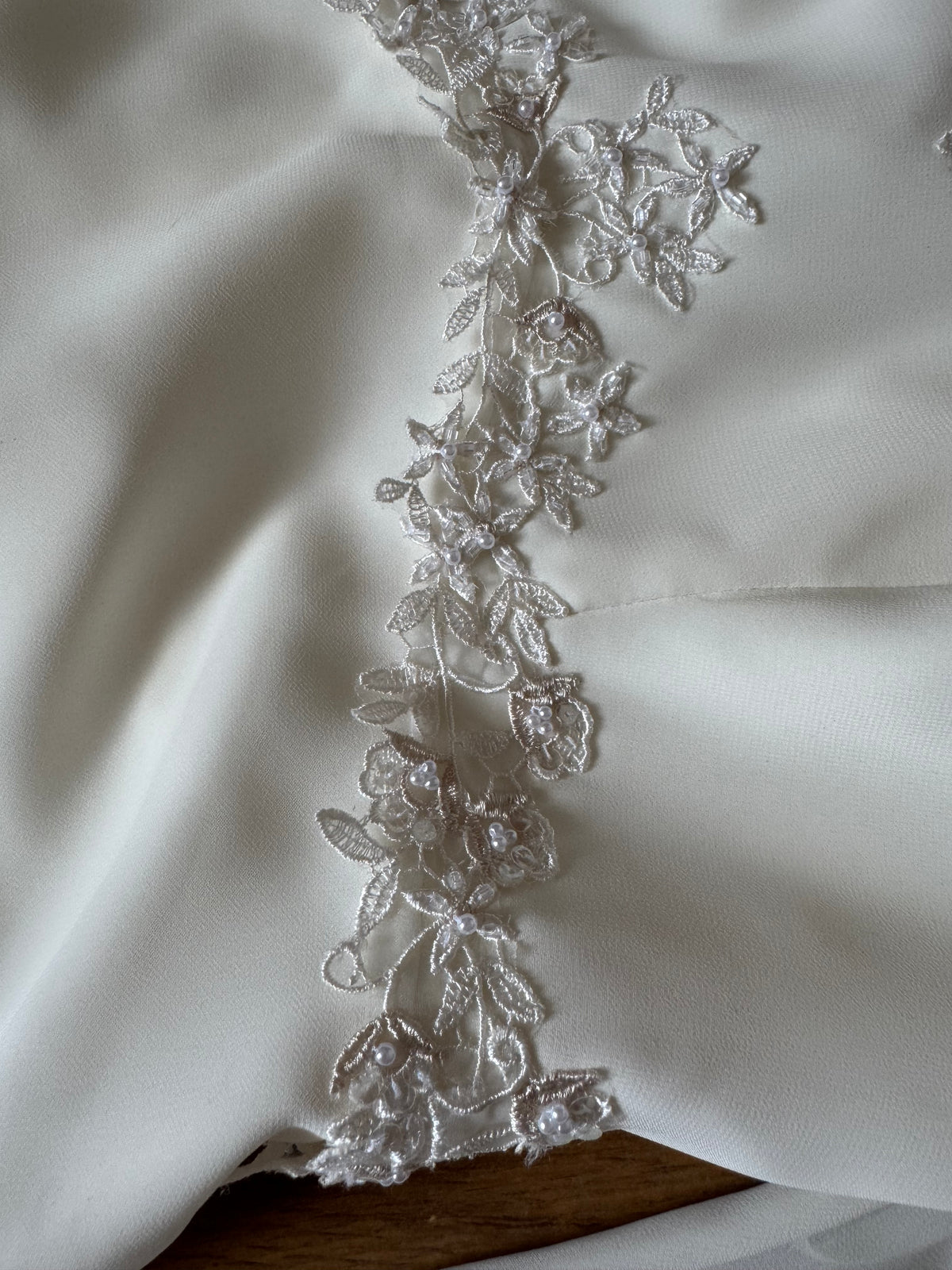 Ivory long sleeve ethereal wedding dress uk 10-12