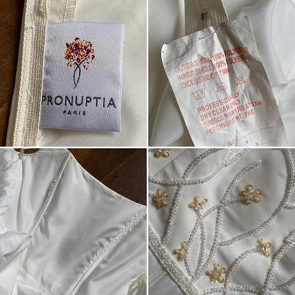 Pronuptia white beaded wedding dress uk 8