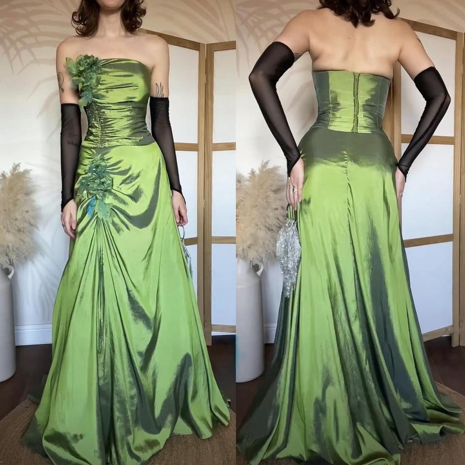 Green shimmery 3-piece prom set uk 10