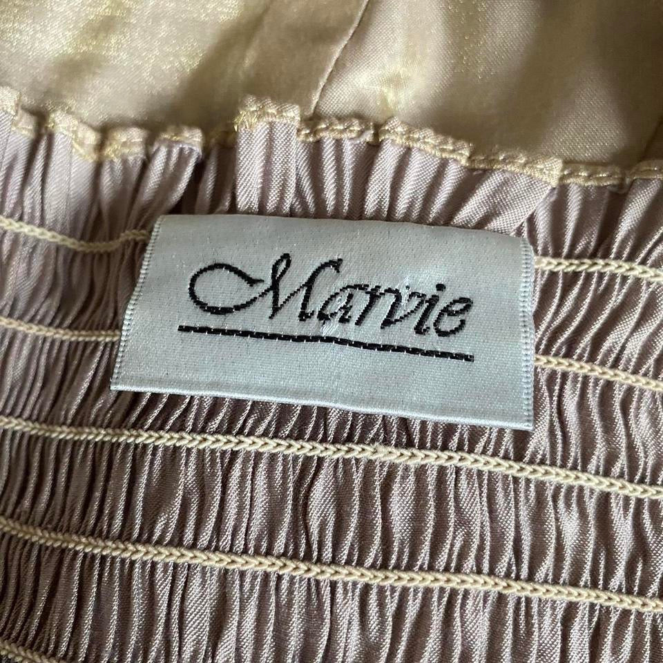 Shimmery gold 3-piece top, skirt & shawl set UK 8-10