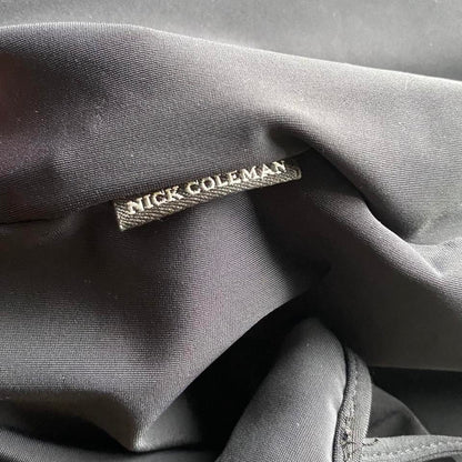 Nick Coleman black stretch open back dress uk 14