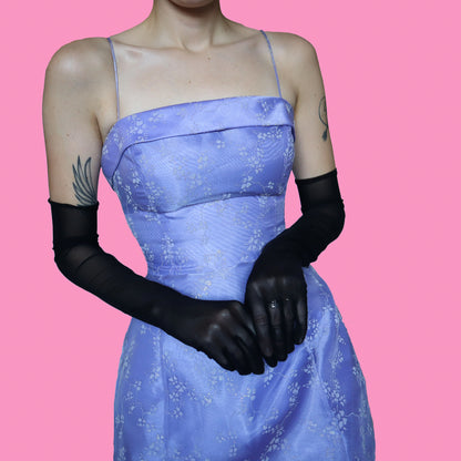 Lilac organza glittery floral dress UK 10