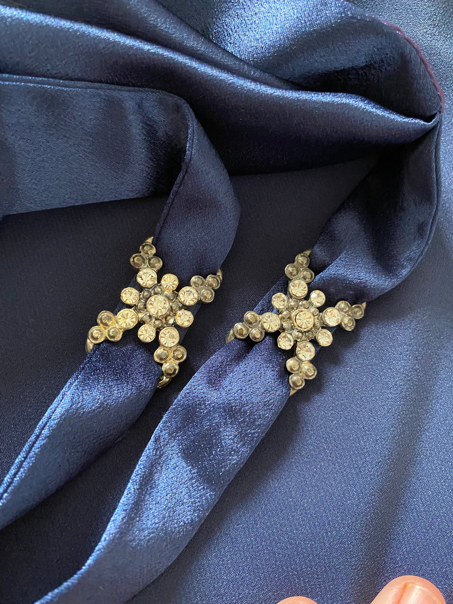 Navy YVE London evening dress & shawl UK 16