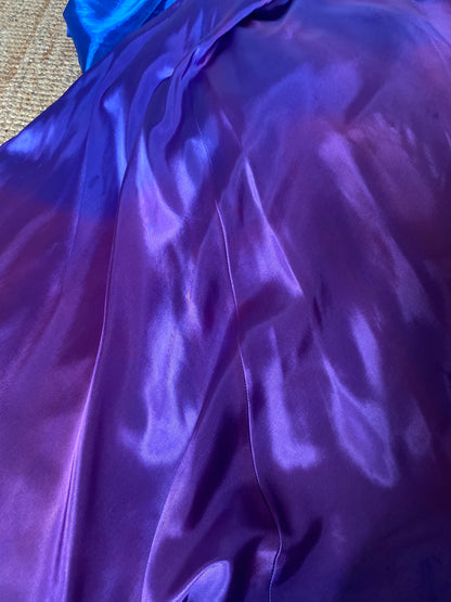 YVE London blue a-line prom dress & shawl UK 12-14