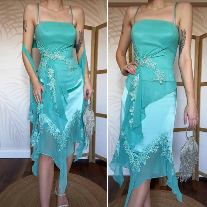 John Charles sapphire 3-piece evening set UK 14