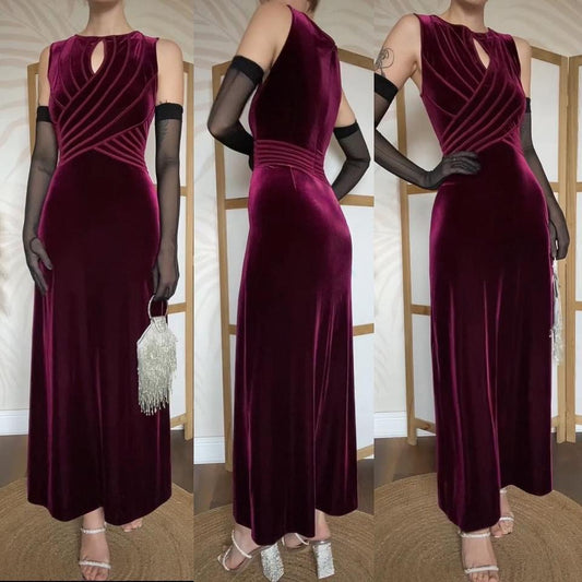 Gina Bacconi velvet stretch evening dress uk 14-16