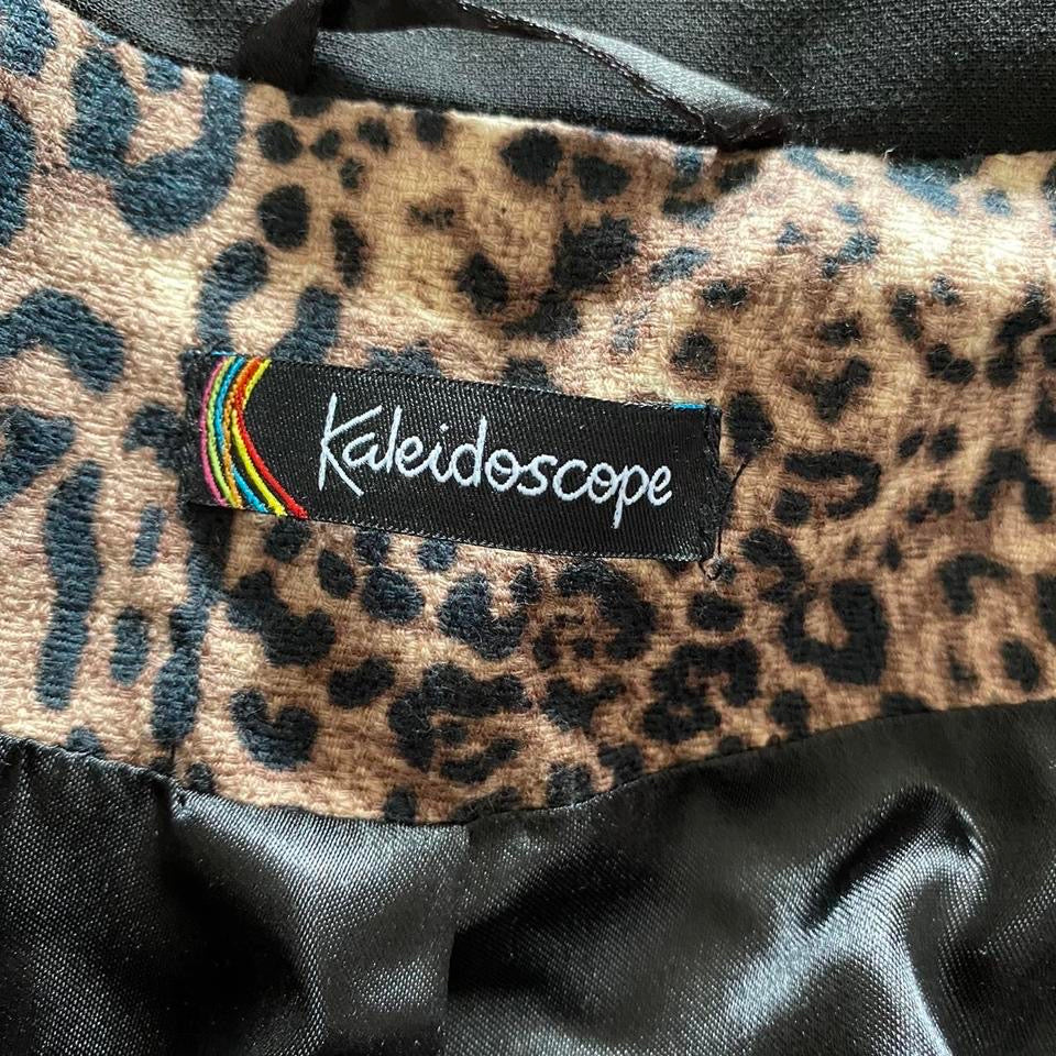 Leopard print long coat UK L