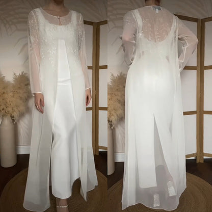 White 2-piece wedding co ord set uk 10