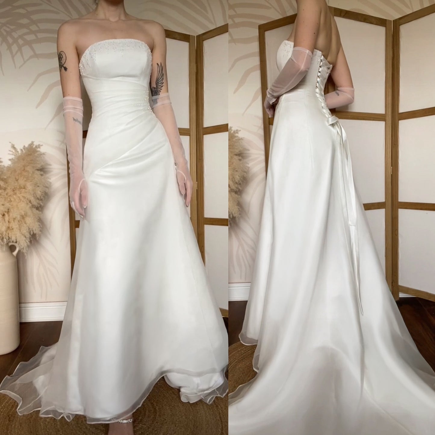 Maggie Sottero strapless wedding dress uk 8