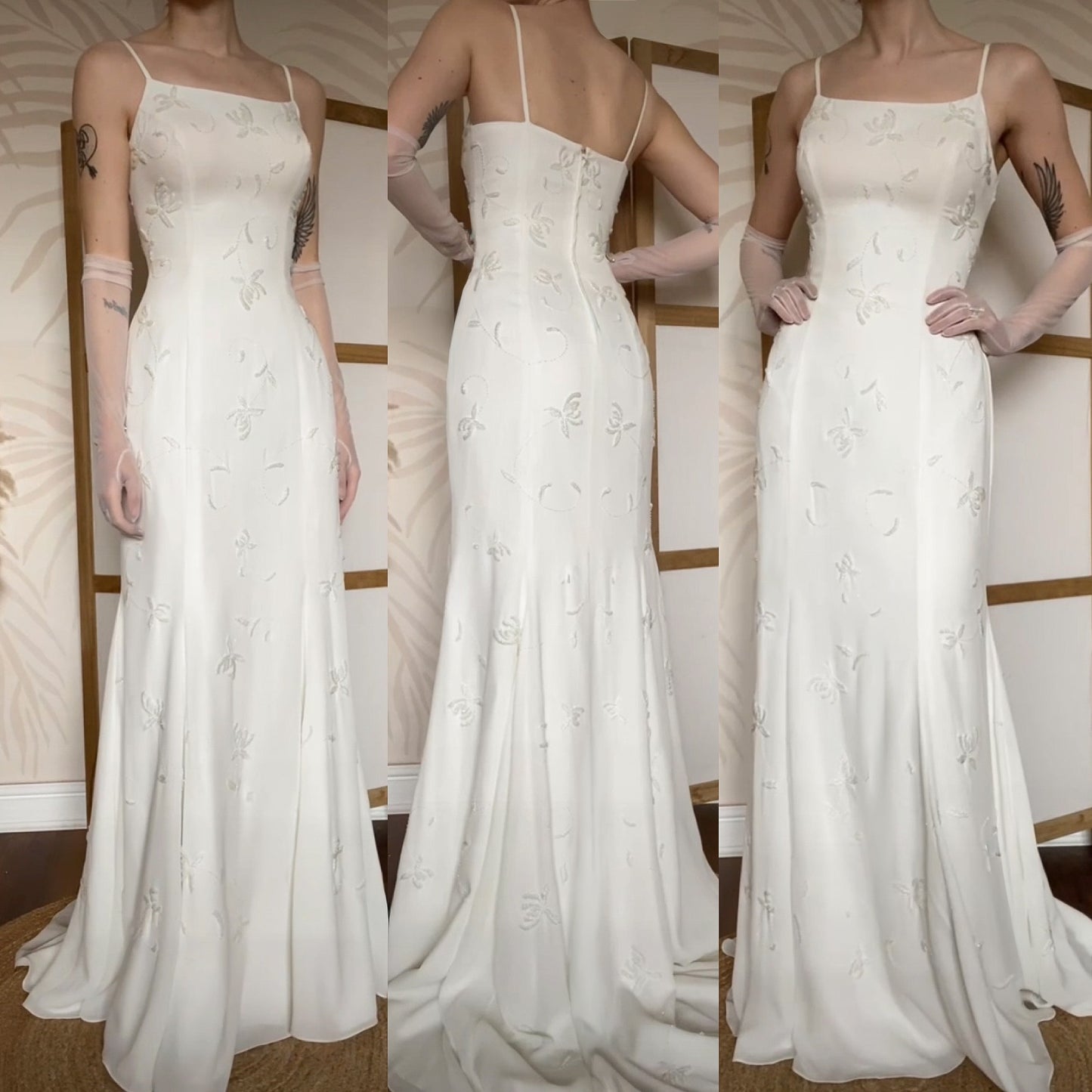 Berkertex ivory beaded wedding dress uk 10