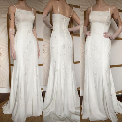 Berkertex ivory beaded wedding dress uk 10