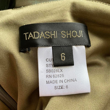 Designer Tadashi Shoji draped evening gown UK 12