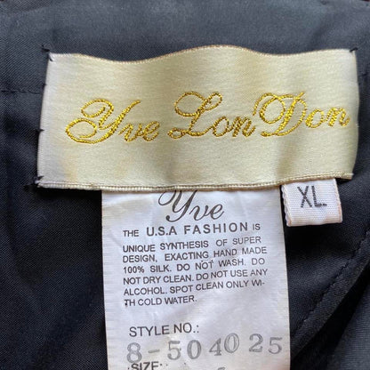 100% silk YVE London beaded evening dress UK 14