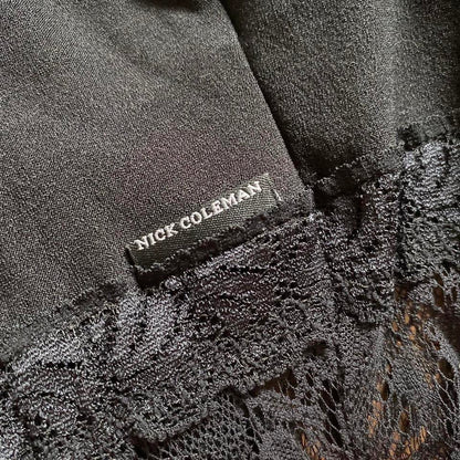 Nick Coleman black lace stretch dress UK 10