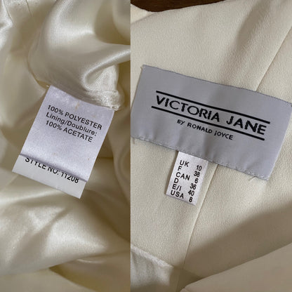 Ivory Victoria Jane beaded empire waist wedding dress uk 10