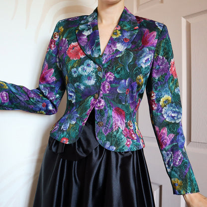 Monsoon Twilight Dark Floral Jacket UK 10