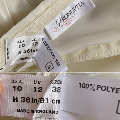 Vintage ivory 80s puff sleeve wedding dress uk 10-12