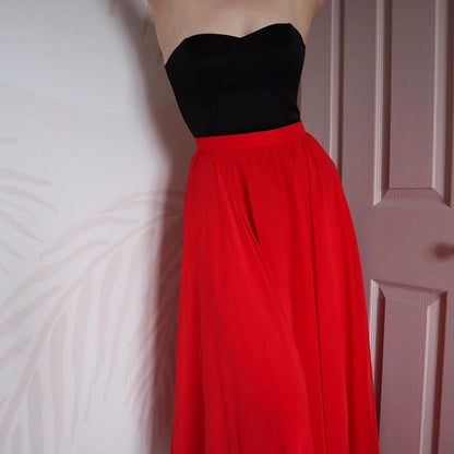 Frank Usher red flared skirt UK 8