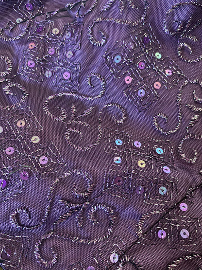 Purple 2 piece top & skirt set UK 10