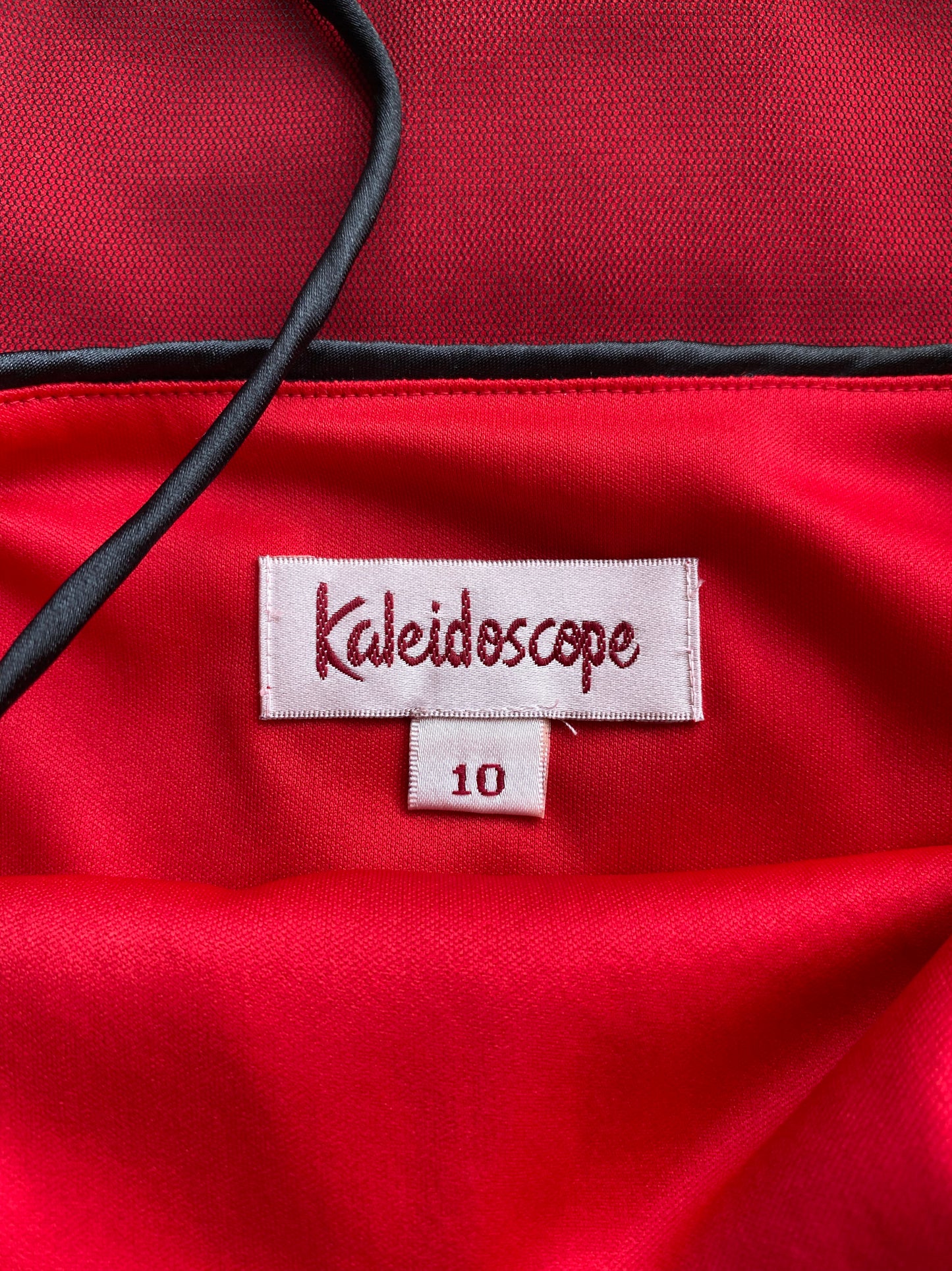 Red beaded slip midi dress UK 10