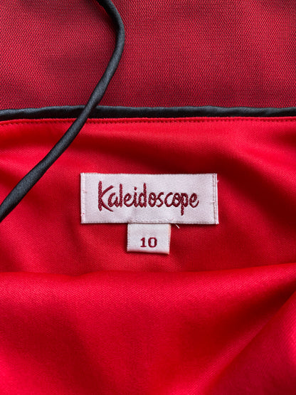 Red beaded slip midi dress UK 10