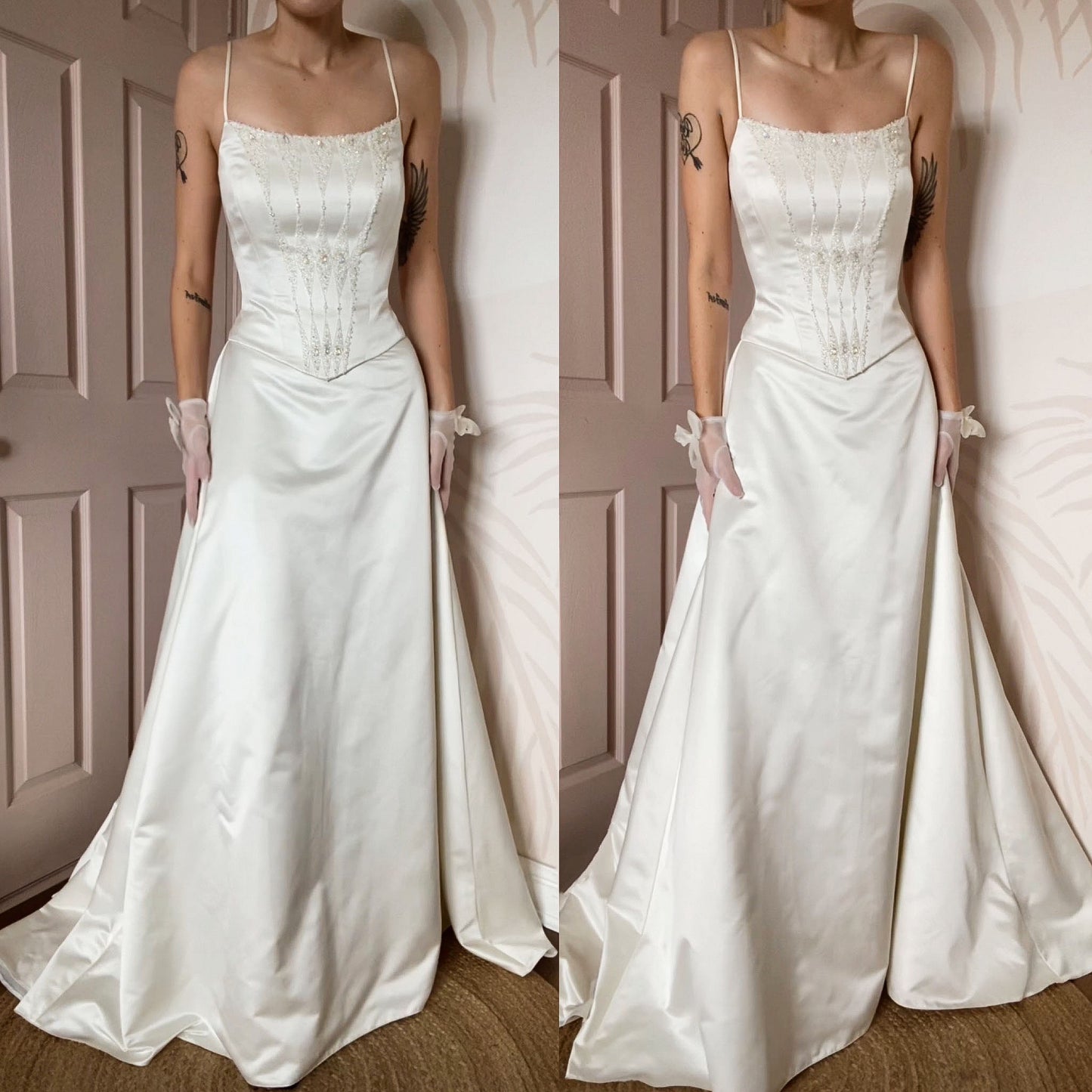 Ellis bridal vintage 2 piece wedding set UK 12