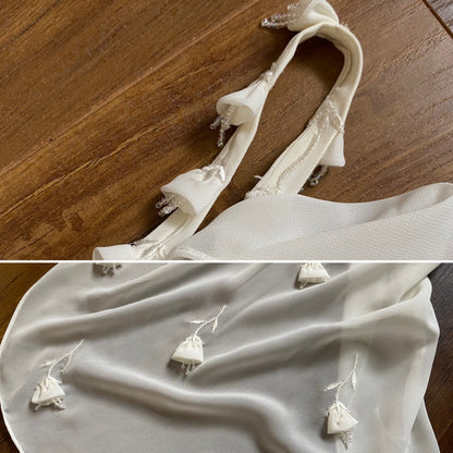 Ellis white long sleeve wedding dress UK 10-12