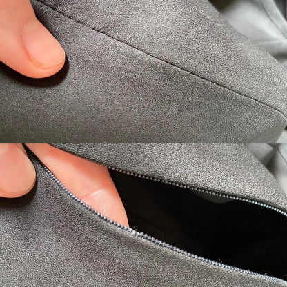 Black ruffle hem evening gown UK 8