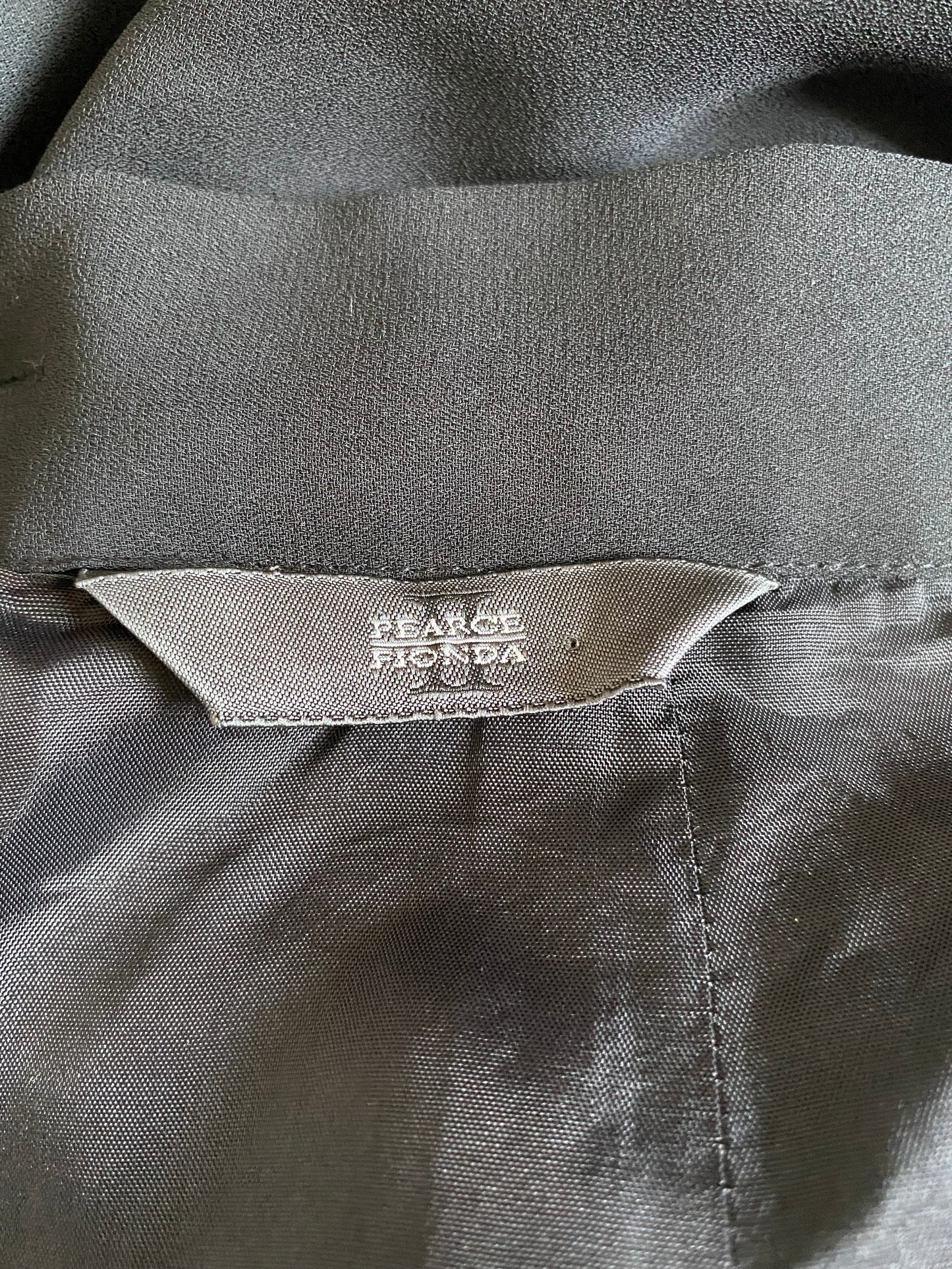 Black Frilly Hem Leg Slit Maxi Skirt UK 10