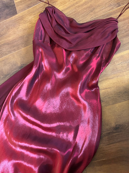 Shimmery red prom dress uk 14
