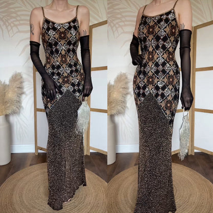 Aftershock silk beaded & sequin evening dress uk 12