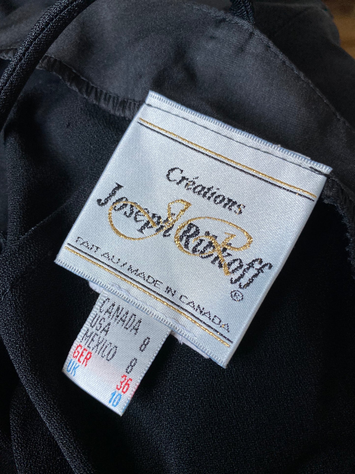 Joseph Ribkoff black stretch sheer dress UK 12