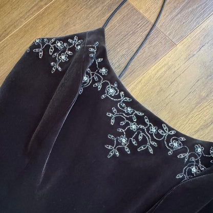 Dave & Johnny black prom dress & shawl uk 12