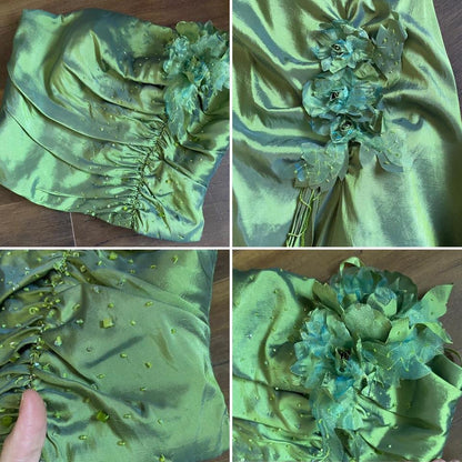 Green shimmery 3-piece prom set uk 10