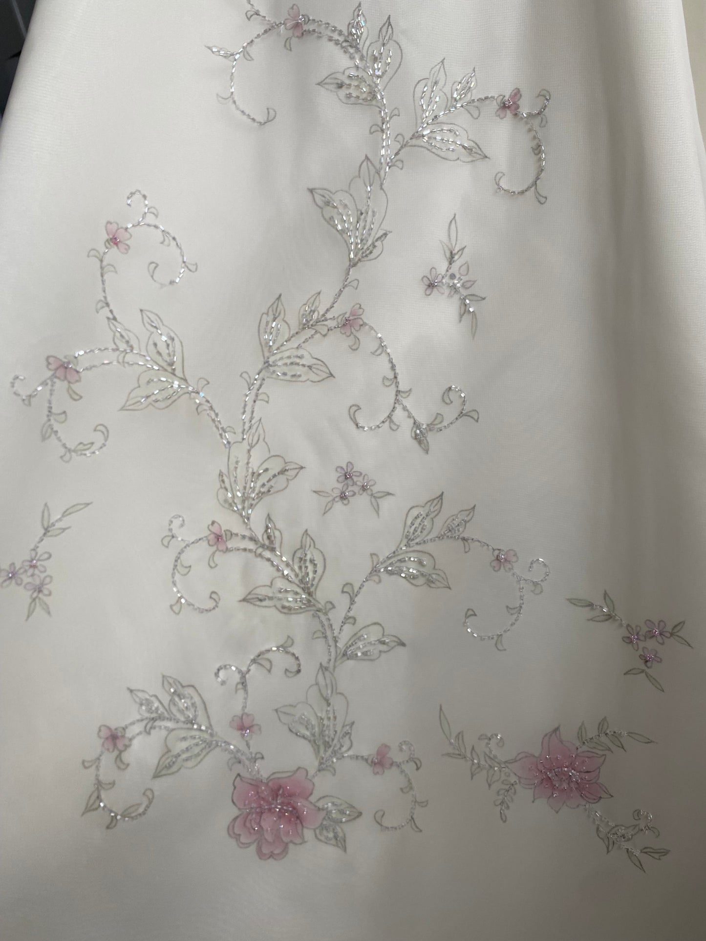 Dante ivory floral a-line wedding dress uk 14