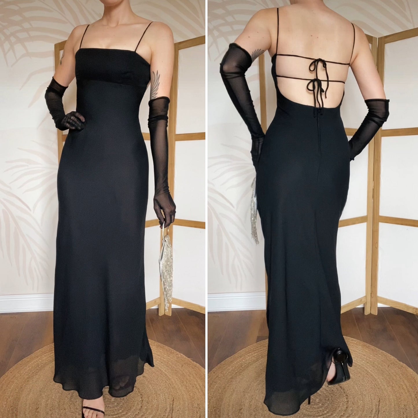 Morgan & Co black evening dress uk 8