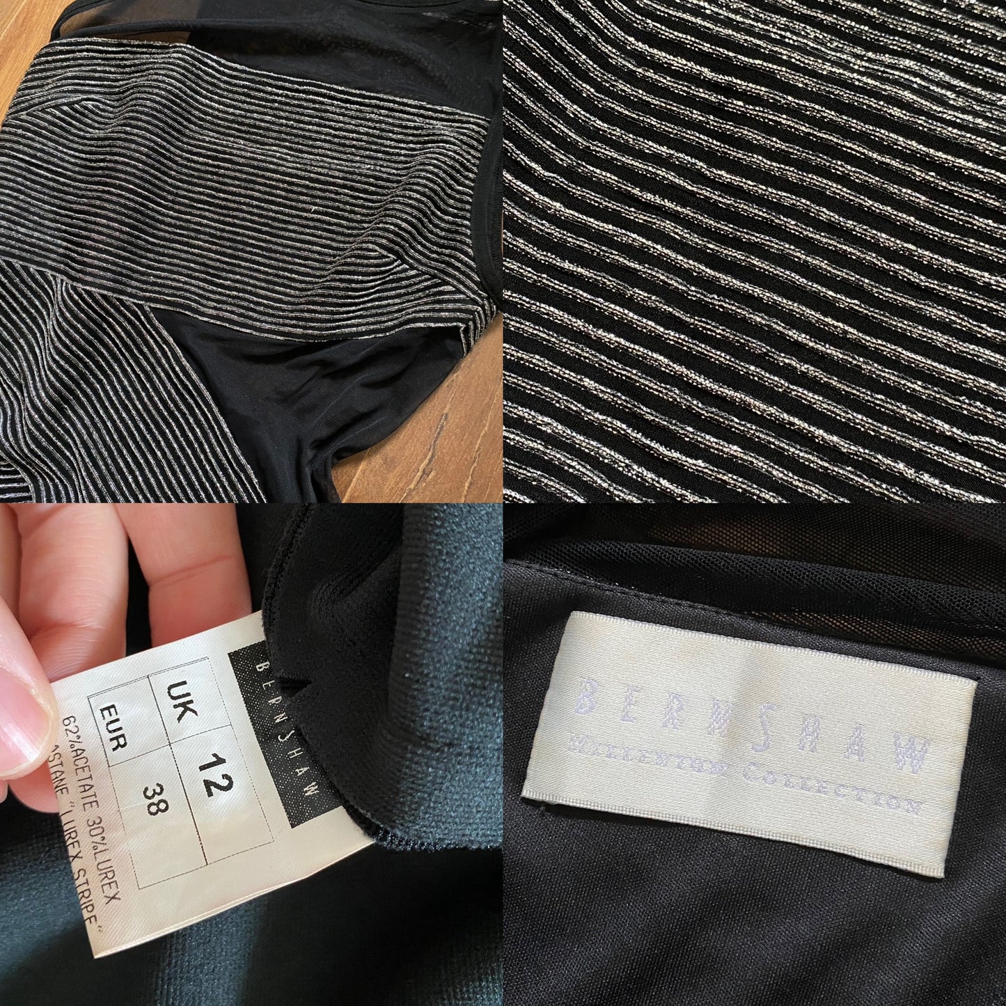 Bernshaw stretch sheer panel dress UK 12