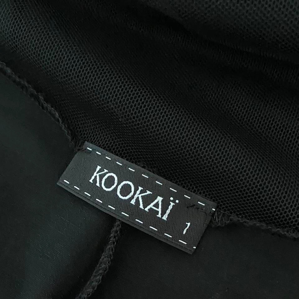 Black stretch sheer bust & waist evening dress UK 10