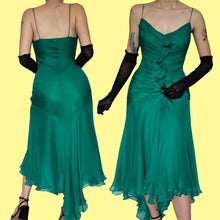 Load image into Gallery viewer, Green Pearce Fionda 100% Silk Midi Dress UK 14
