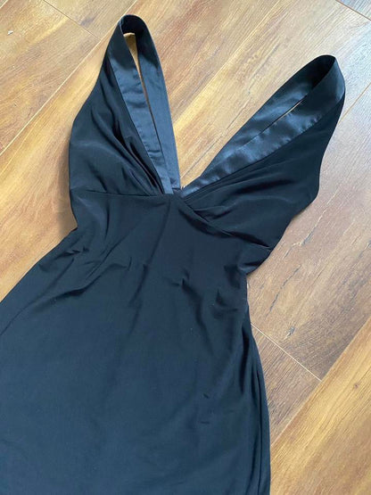 Laundry 90s black stretch evening dress uk 8