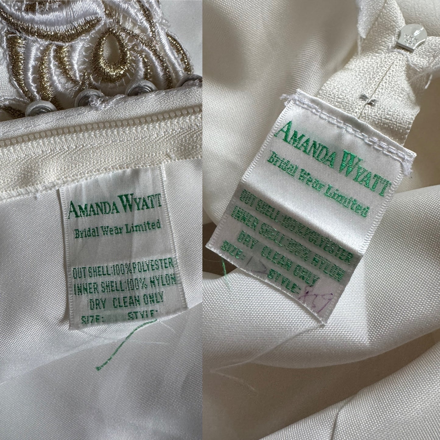 Ivory 3-piece Amanda Wyatt wedding dress set uk 10